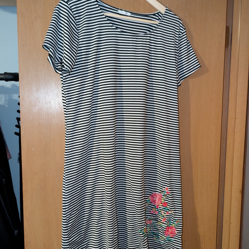 Maurices Black and White Striped Dress